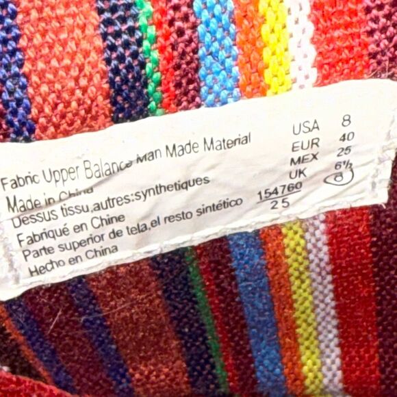 American Eagle Boho Fold-Over Combat Boots Women’s 8 Brown Faux Leather Aztec Wo - Picture 6 of 14